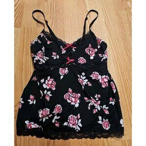 ALT Bella Swan Twilight Elena Gilbert Lace Camisole Small Black Floral Babydoll